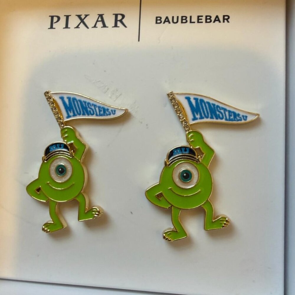 Disney | Pixar x BaubleBar Mike Wazowski earrings